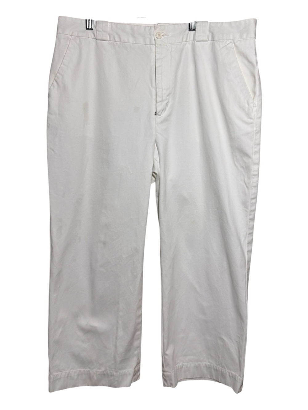 Gap Women's White Pants 14 Straight Leg Flat  Button/Zip 100 cotton
